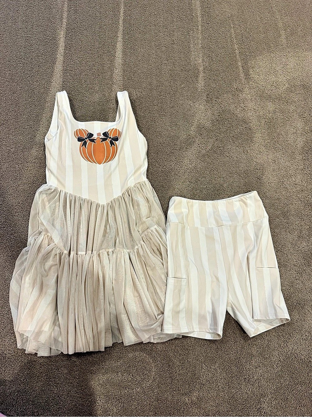 Made by Molly Striped Dress & Shorts Set Size Small